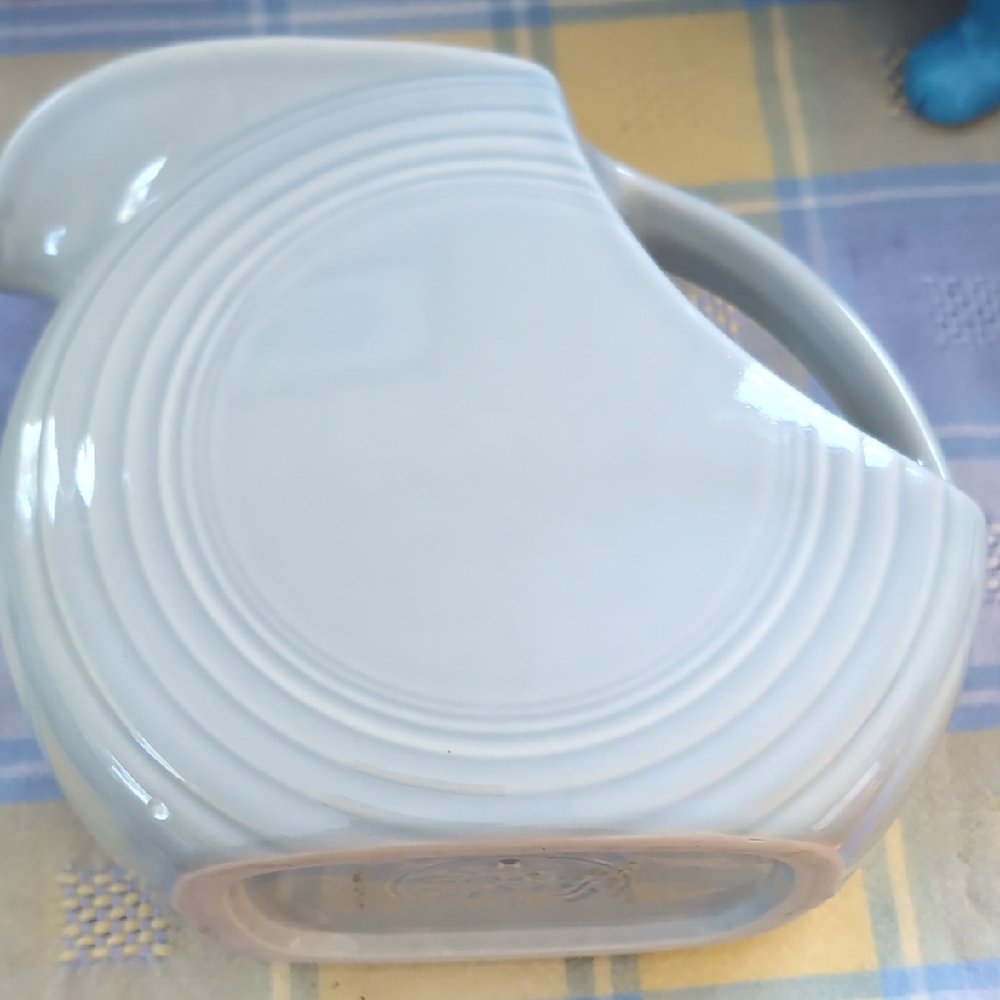 Fiesta White Ceramic Pitcher